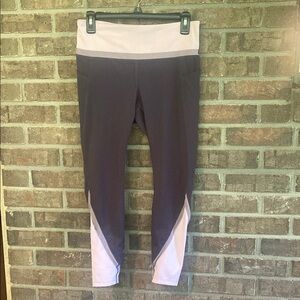 Tangerine Black and Light Pink Fitness Leggings